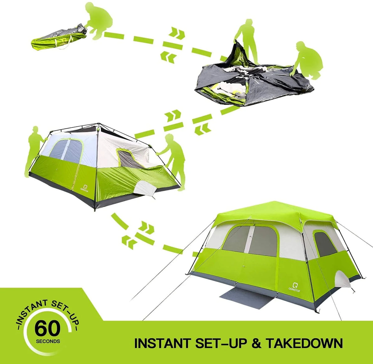 8 Person Instant Waterproof Camping Tent C89730