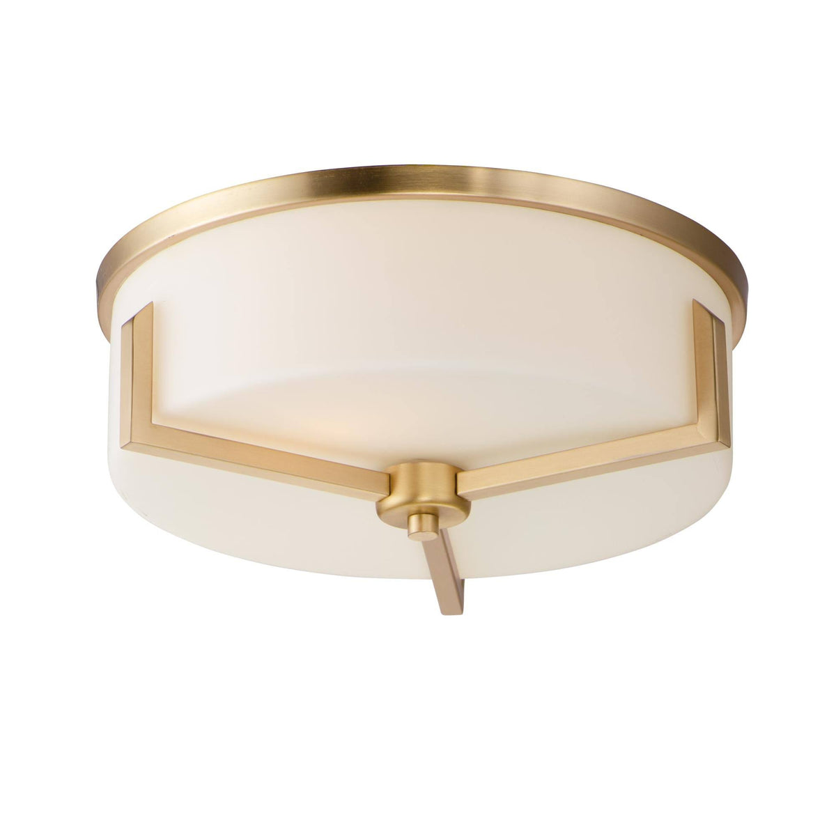 Satin Brass 3-Light Flush Mount S940