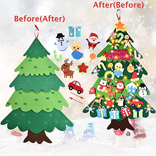 Felt Christmas Tree 35 Pcs Decorations F1039