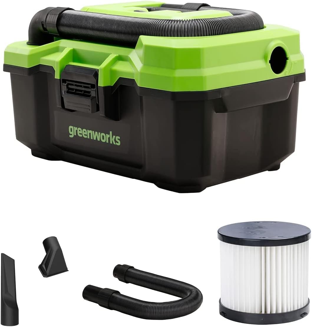 40V 3-Gallon Wet / Dry Shop Vacuum with 2Ah USB Battery and Charger V160