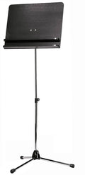 Black Wooden Desk Music Stand with Chrome Stand V7697