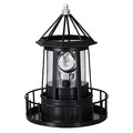 Black Solar Rotating Lighthouse Lawn Ornament T821