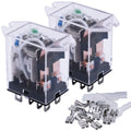 2pcs DC 24V 8 Pin 10A DPDT LED Indicator Electromagnetic Power Relay P13805