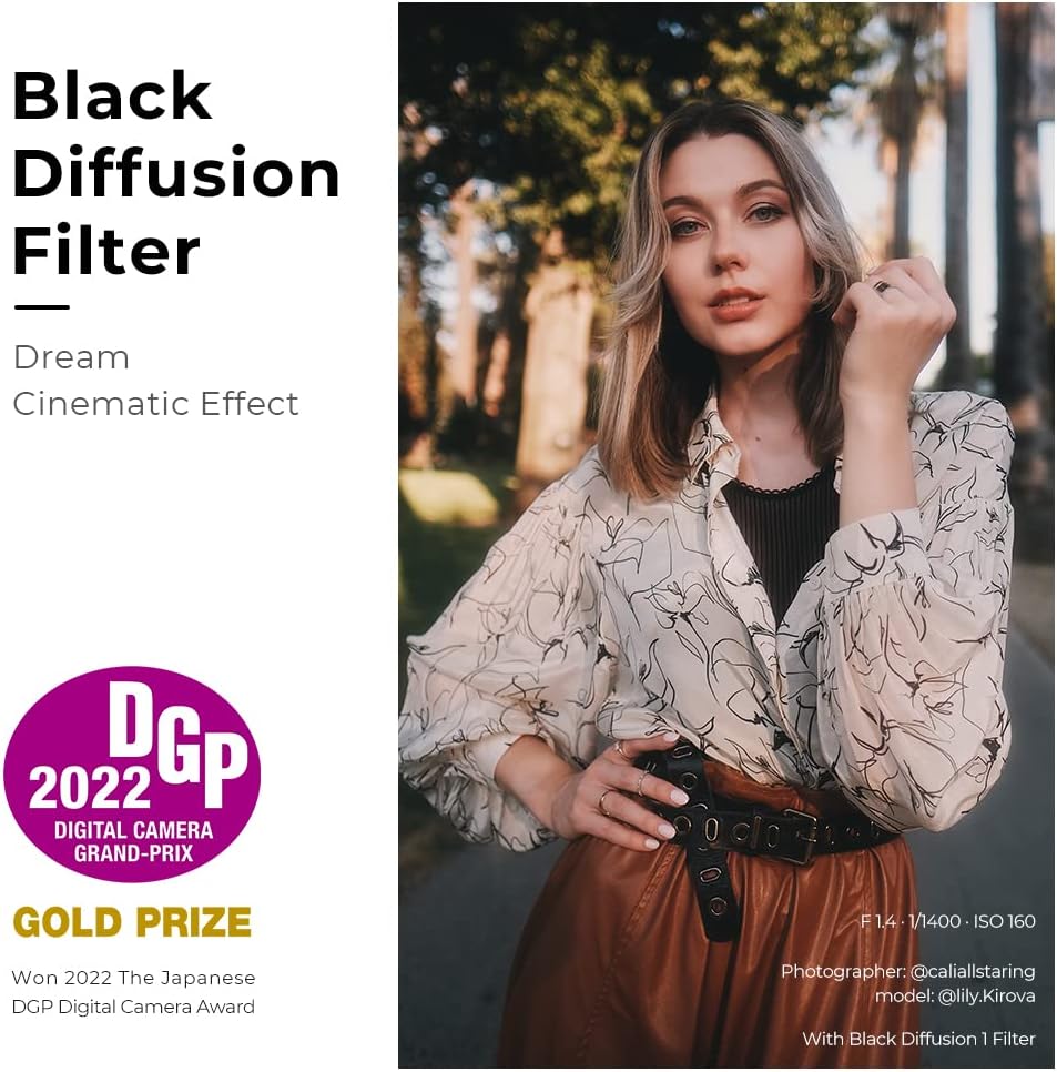 72mm Black Diffusion 1/2 Filter with 28 Multi-Layer Coatings Waterproof for Camera Lens Pack of 2 J2444