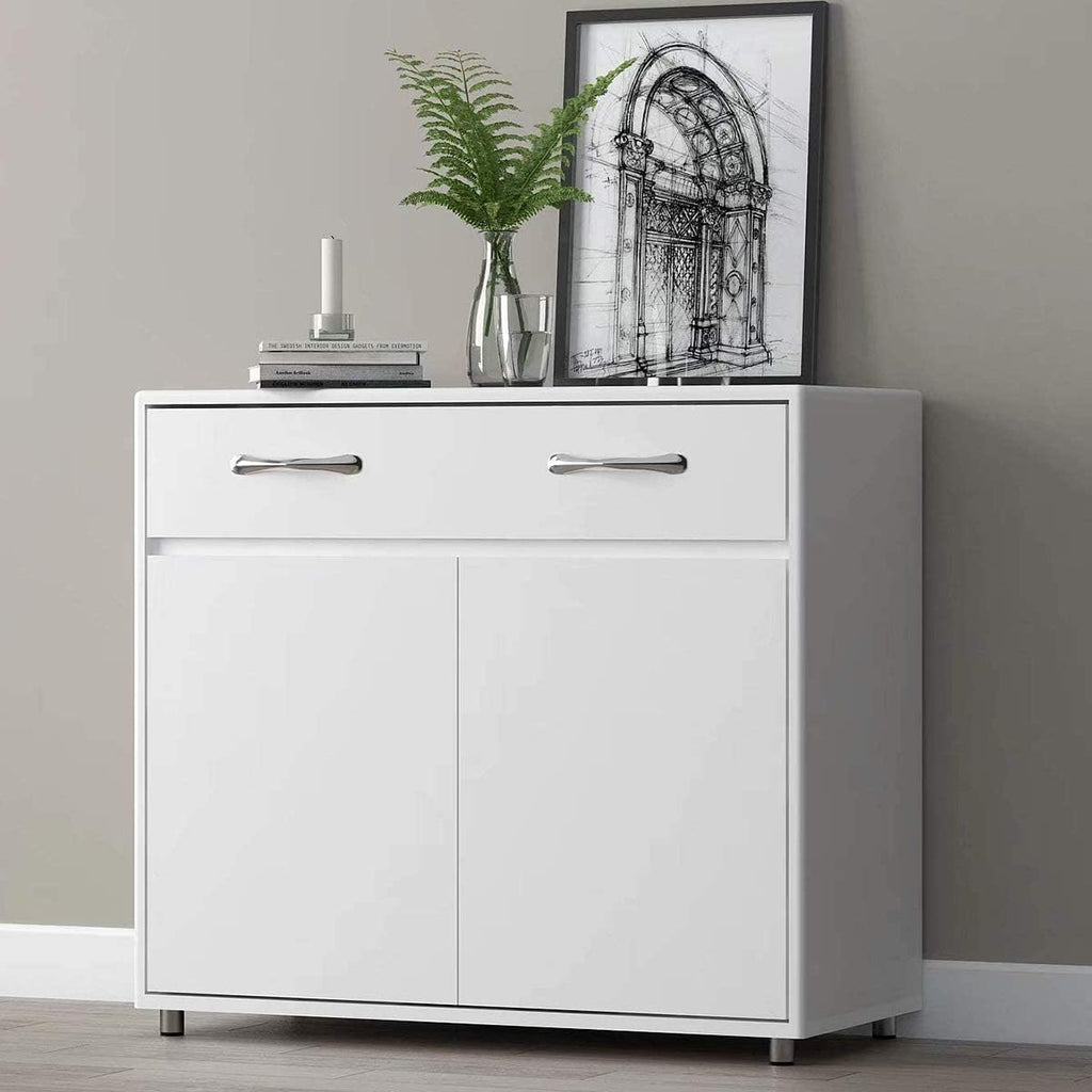 White 3 Doors 3 Drawers Sideboard Cabinet P7800