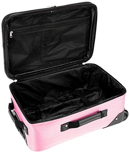 Pink Expandable 2-Piece Softside Upright Luggage Set C42257