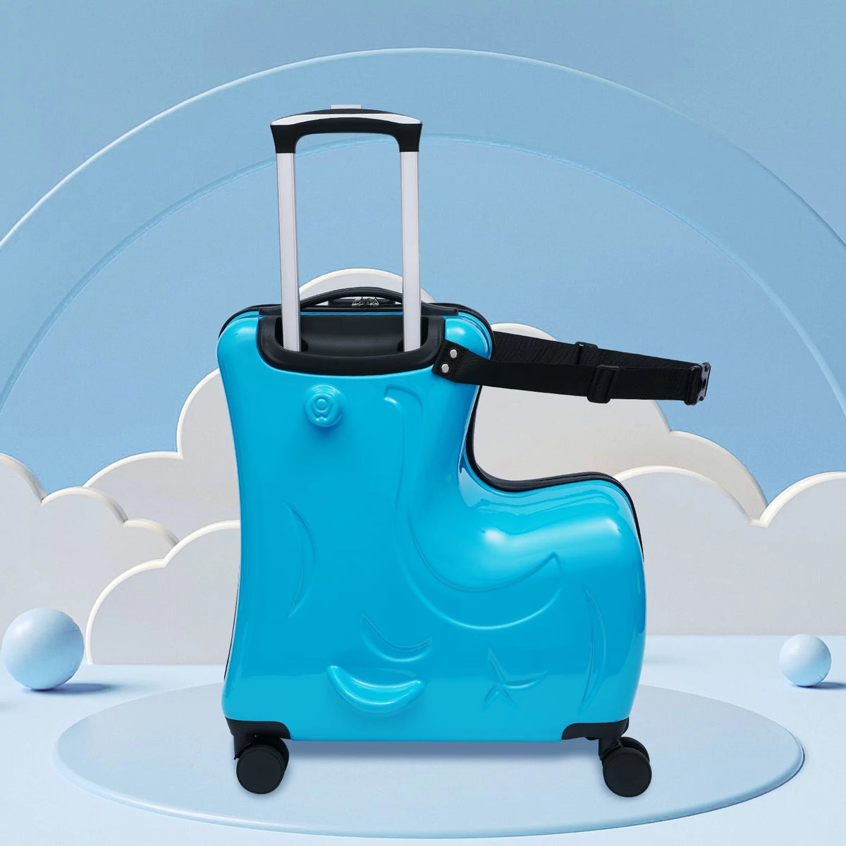 20" Kids Ride On Hard Luggage Suitcase Blue J880
