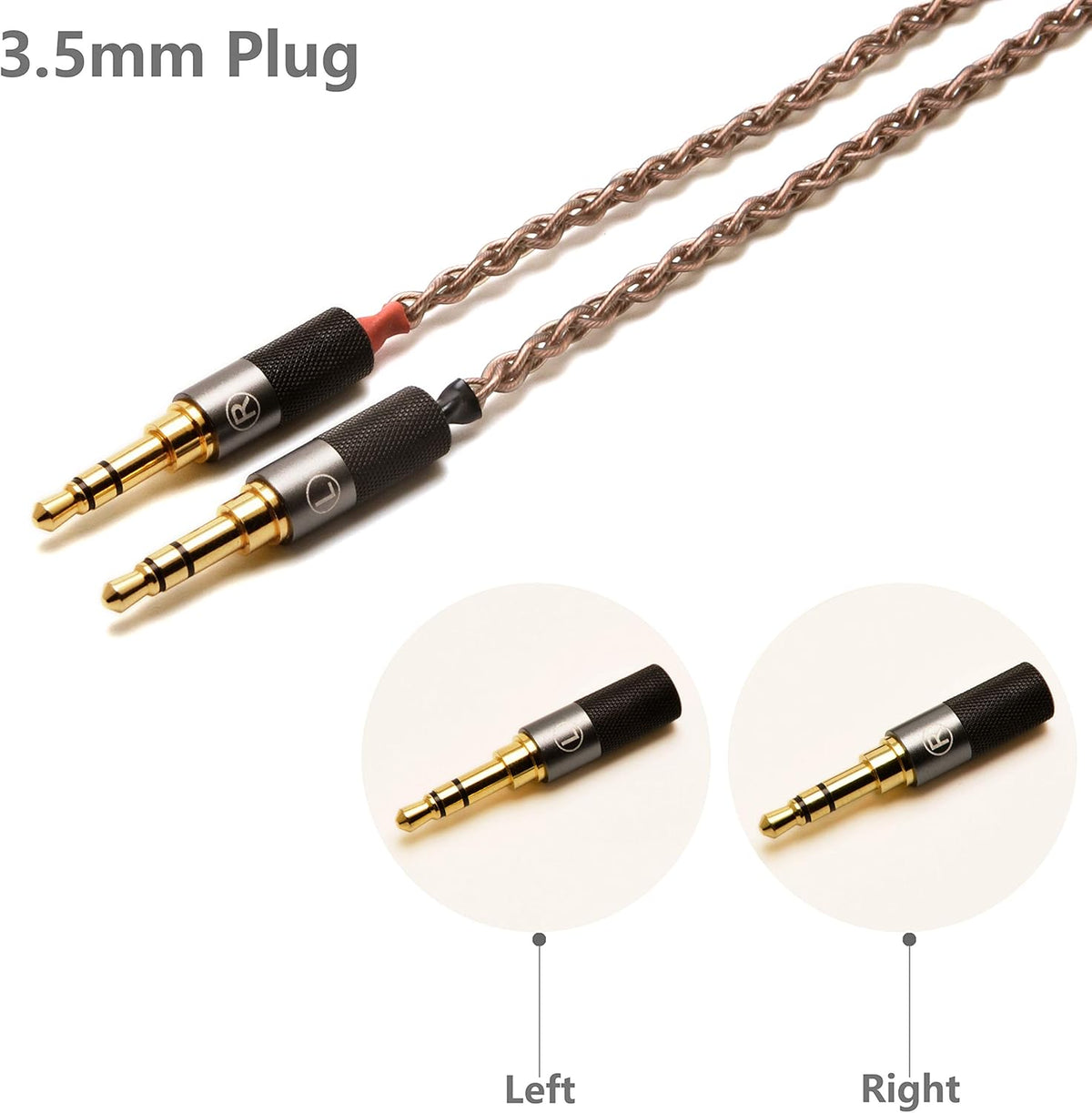6N Single Crystal Copper Headphones Cable 4.4mm Balance M786