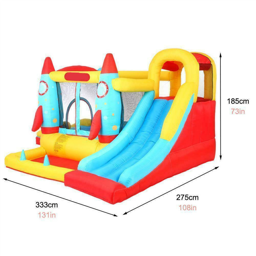 Rocket Bounce House Inflatable Castle Slide with Blower G297049