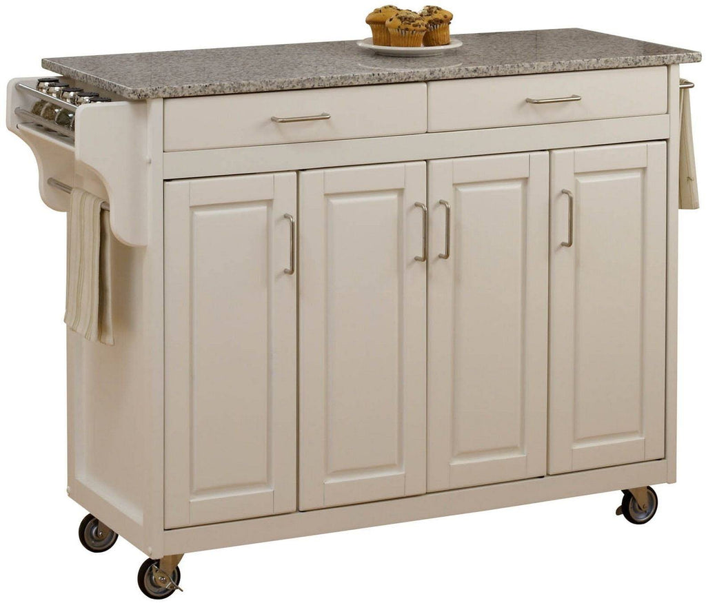 White Granite Top Cart O504