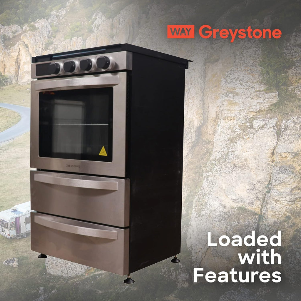 21 Inch Freestanding RV Gas Range Stove and Oven Combo 3 Burners Stainless Steel D559866