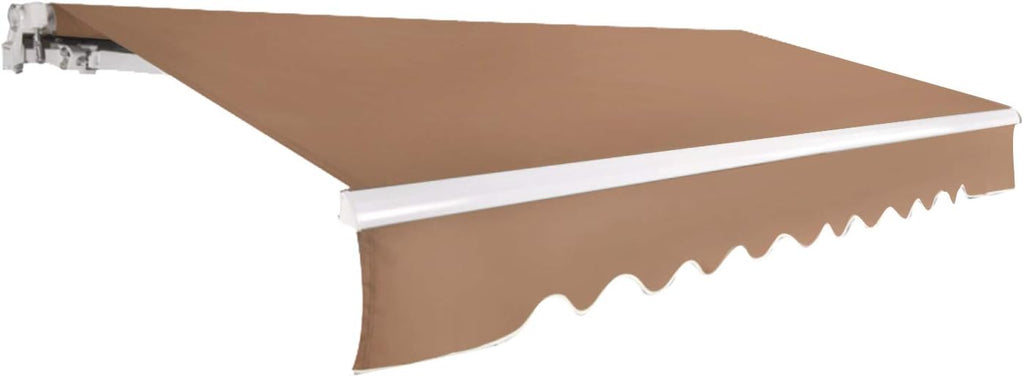 Beige 10 x 8 FT Retractable Patio Awning Canopy N447
