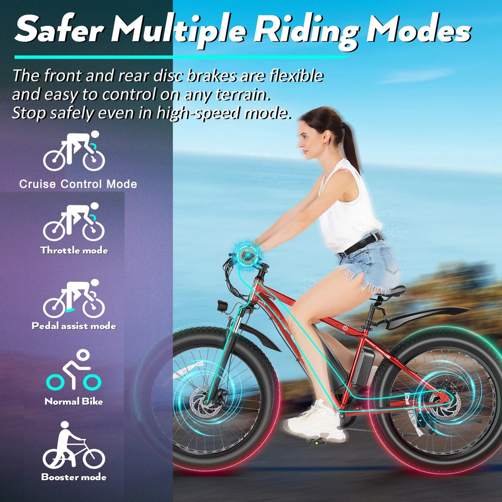 Electric Mountain Bicycle with 500W Motor and 48V Battery J3357
