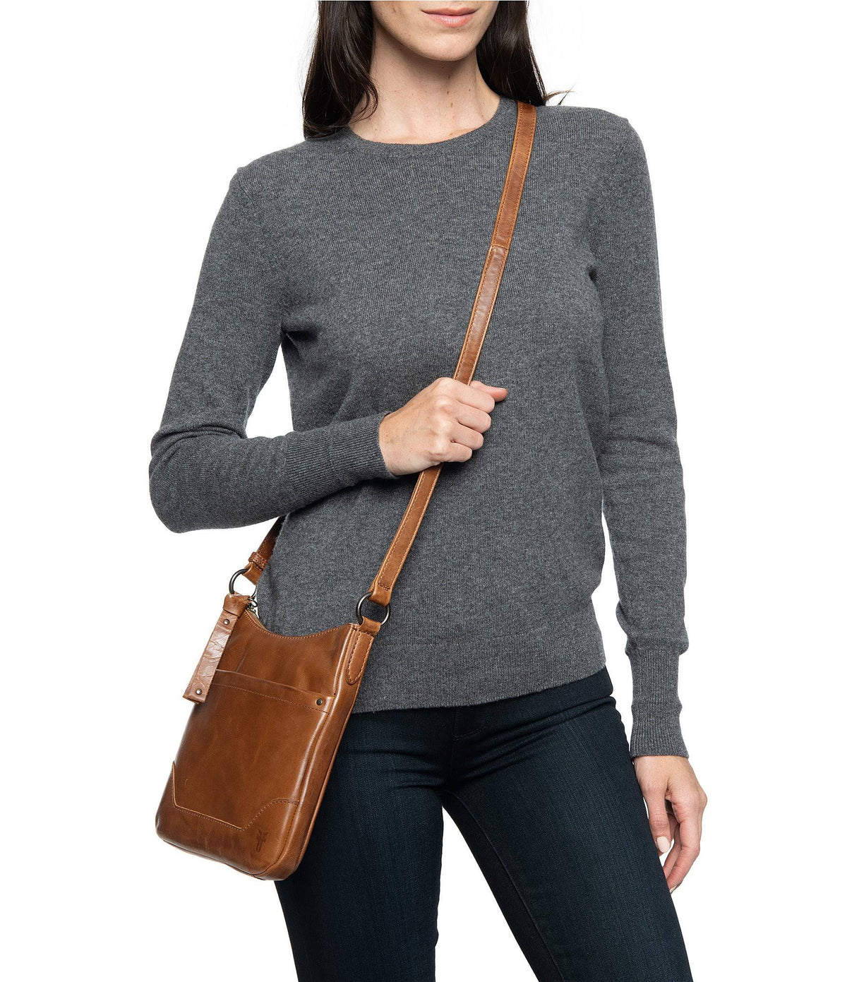 Dark Brown Leather Swing Pack Q3547