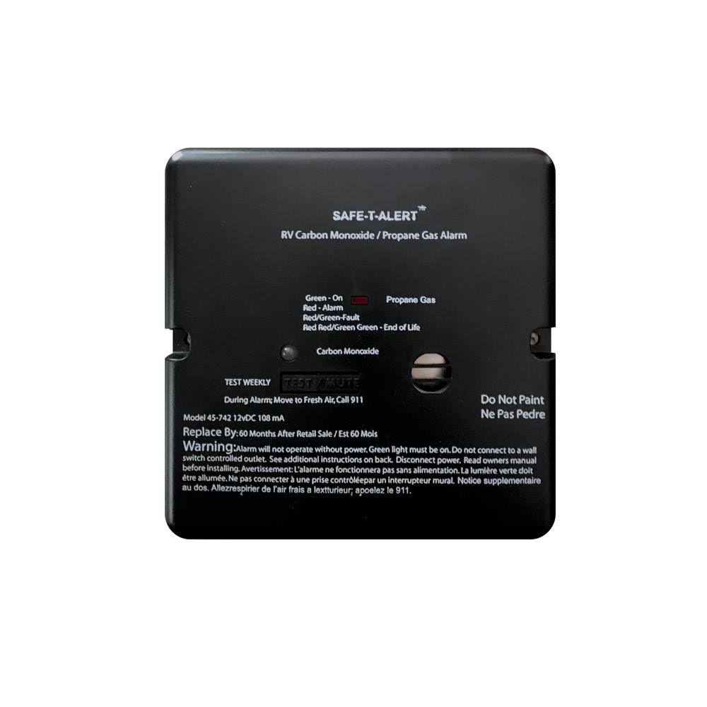Black Flush Mount Carbon Monoxide Alarm Q5333