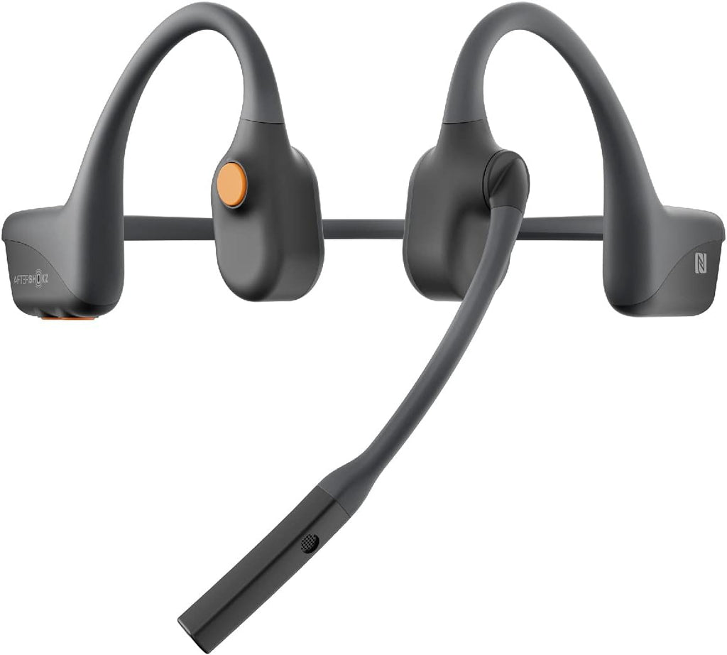 Black Bone Conduction Bluetooth Headset with Boom Microphone O2462