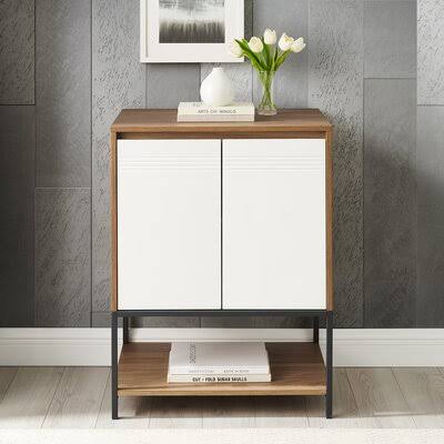 2 Door Accent Cabinet English Oak/White X604143