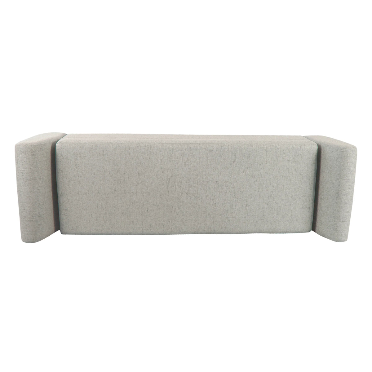 Gray Woven Storage Bench with Wood Legs S79245