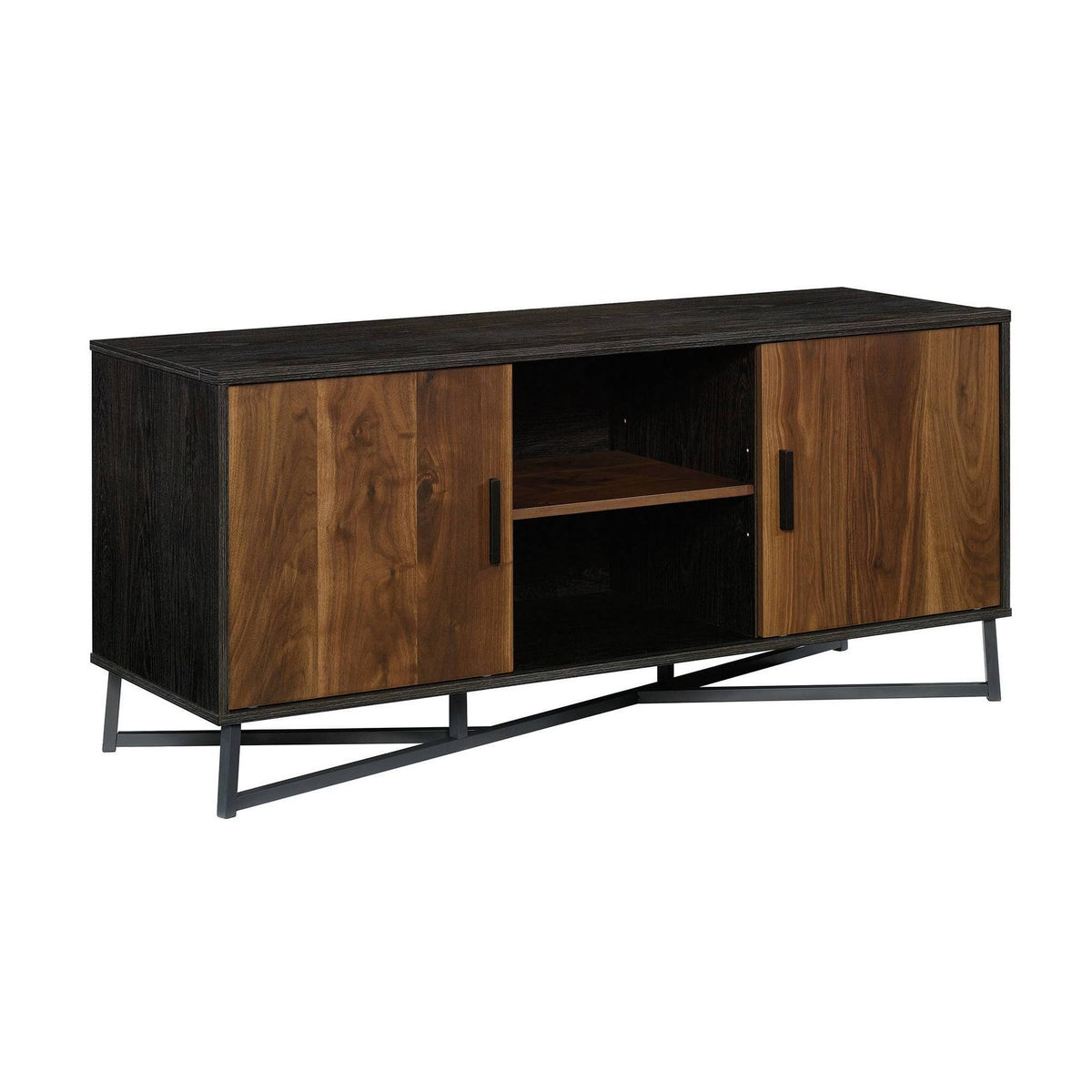 Credenza for 60x22 TVs, Brew Oak/Grand Walnut K68636