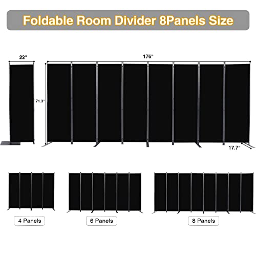 Black 4 Panel Folding Room Divider I15568