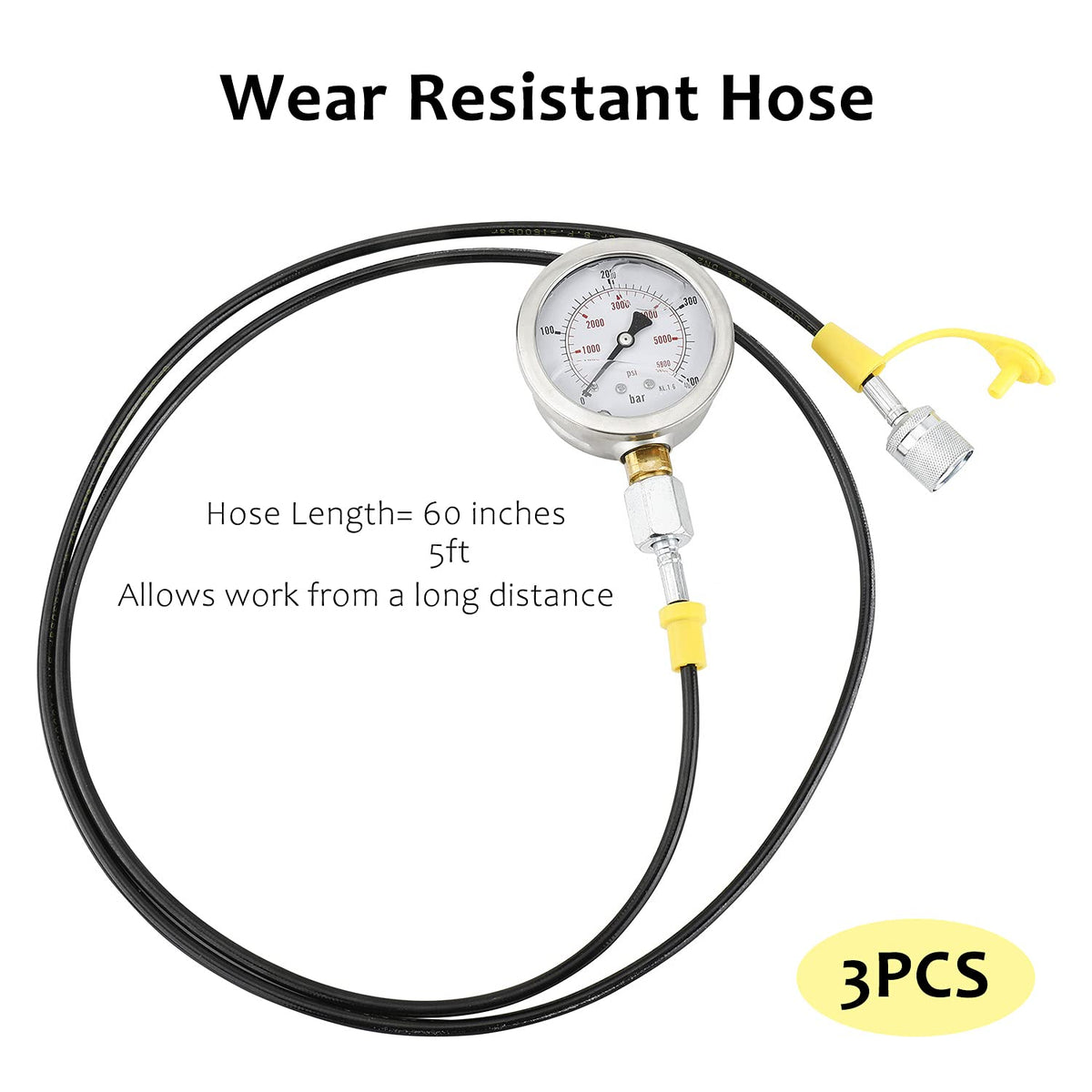 Hydraulic Pressure Test Kit with 11 Couplings 25/40/60 Mpa J9596