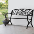 Black Metal Loveseat Bench D22605