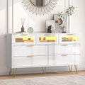 White 7 Drawer Wood Dresser T2438