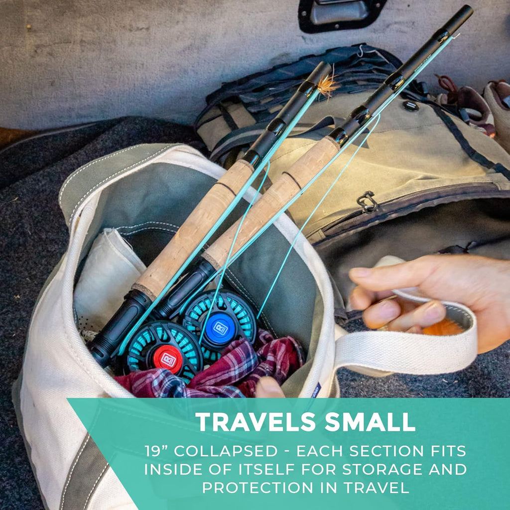 6WT Telescoping Travel Fly Rod and Reel Combo P418