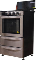 21 Inch Freestanding RV Gas Range Stove and Oven Combo 3 Burners Stainless Steel D559866