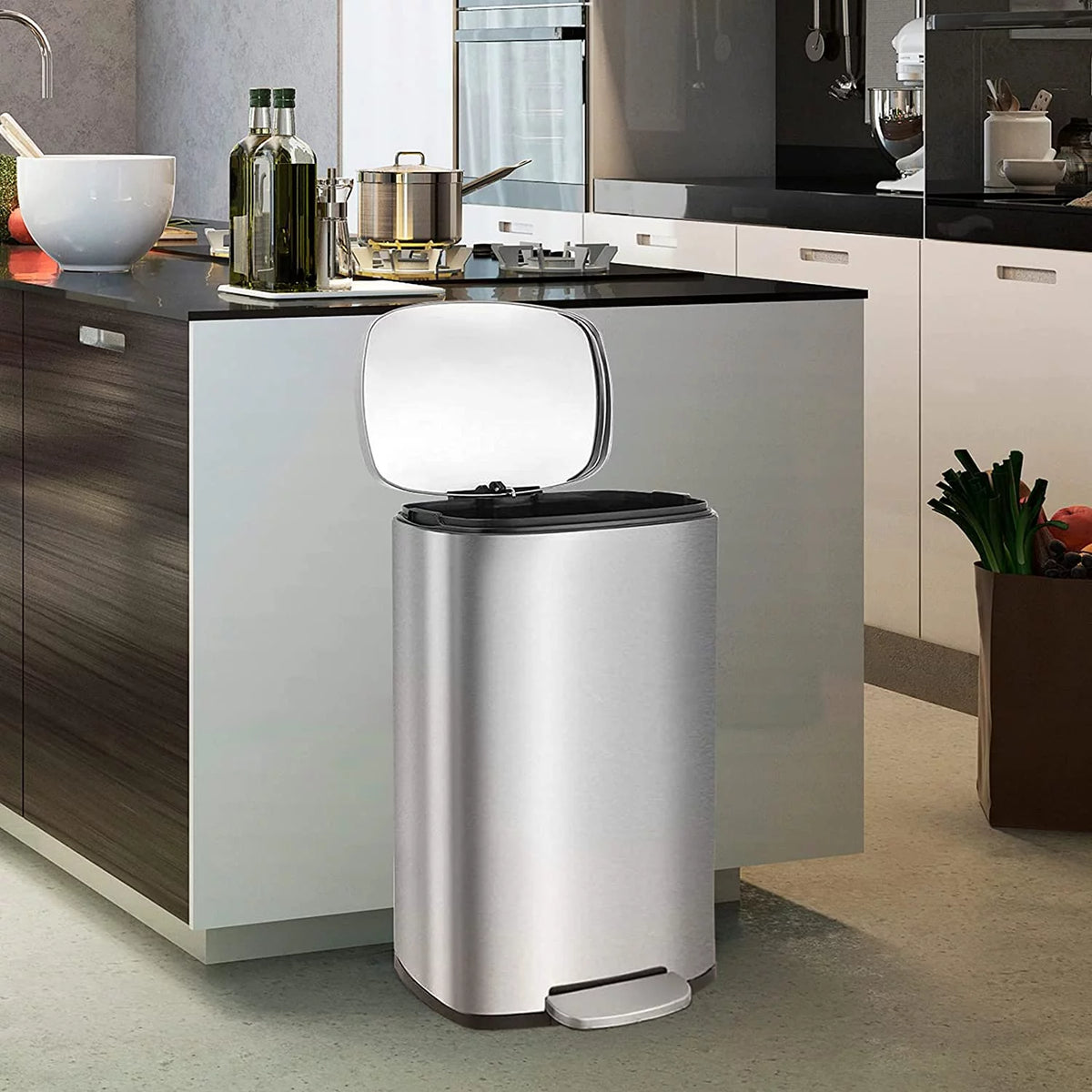 50L Stainless Steel Garbage Can S6309