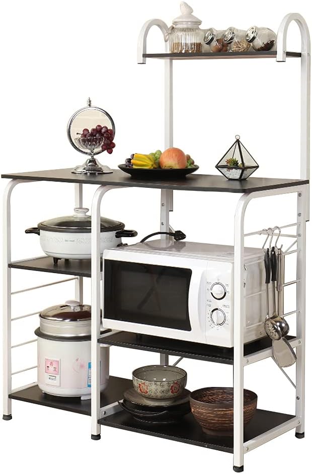 Black Brown Microwave Cart M194029