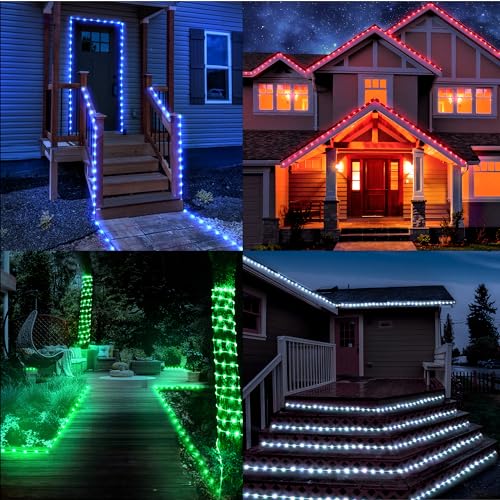 33ft Warm White 100 LED Rope Lights with Remote C664
