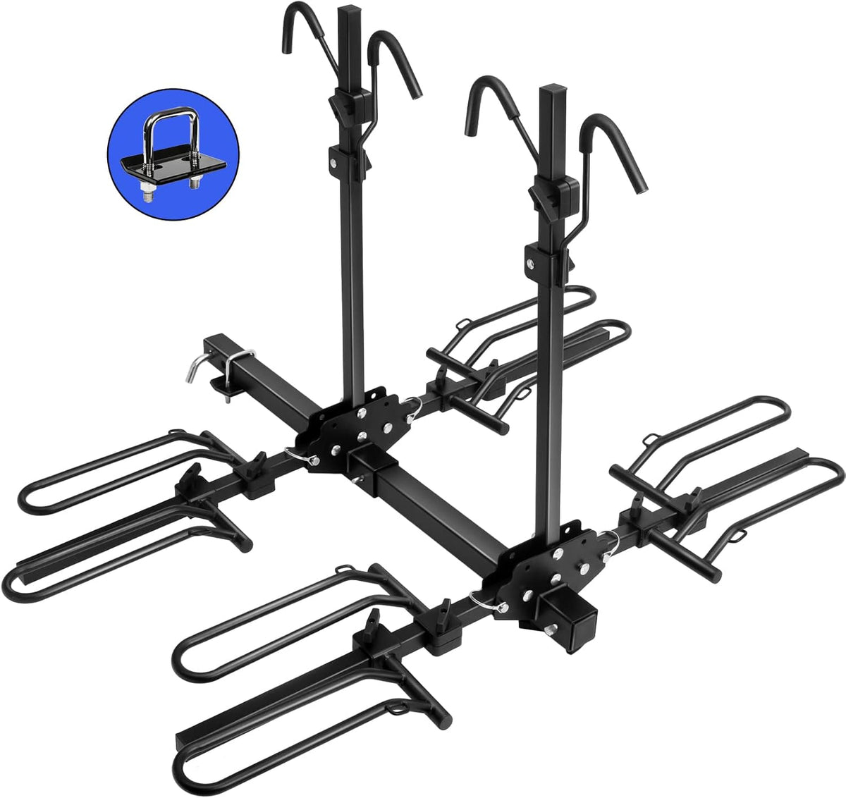 Hitch Mount Bike Rack, Foldable 2 Tray Bicycle Rack O631441