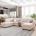 Beige U-Shape Sectional Sofa K989202