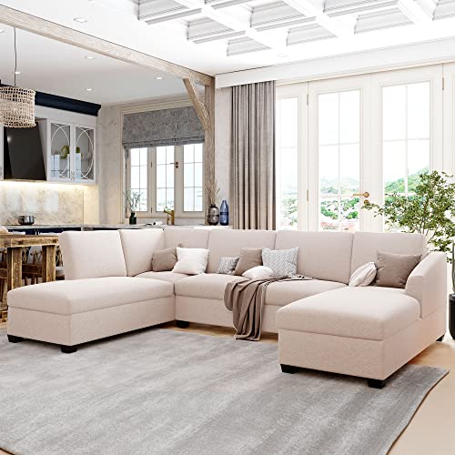 Beige U-Shape Sectional Sofa K989202
