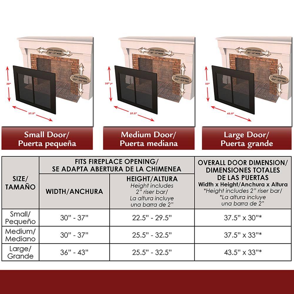 Large Fireplace Glass Doors I5304