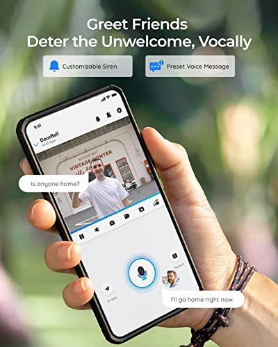 Video Doorbell WiFi Camera Wired 2K Outdoor 5G&2.4G WiFi Wide View Angle Smart Detection Local Storage No Subscription Customized Chime V2 Z72293