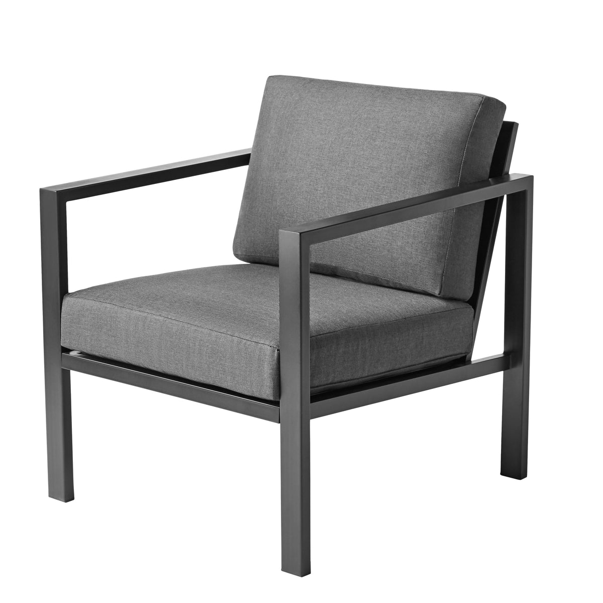 4-Piece Outdoor Patio Conversation Set, Seats 4, Gray Z34492