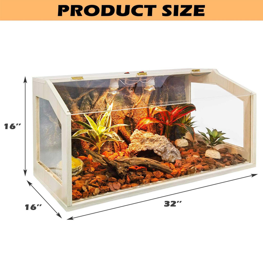68 Gallon Reptile Terrarium Tank with Roof Door L8947