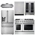 48 Propane Gas Range, Range Hood, Refrigerator with Water and Ice Dispenser, Dishwasher, Wine Cooler B715543