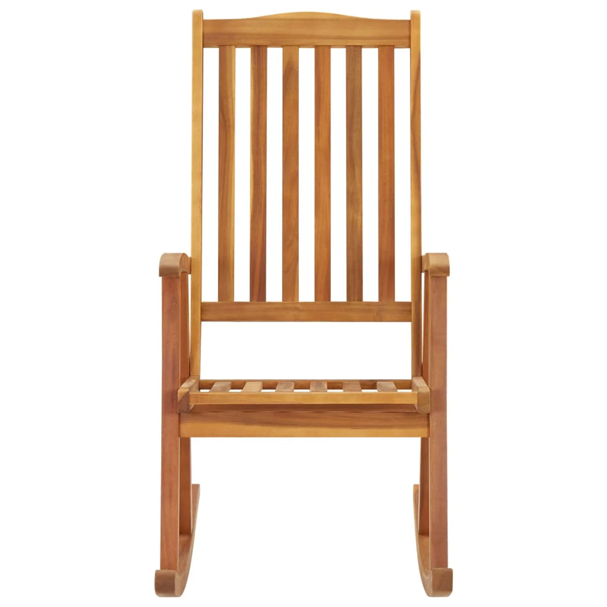 Green Cushioned Acacia Wood Rocking Chair M163