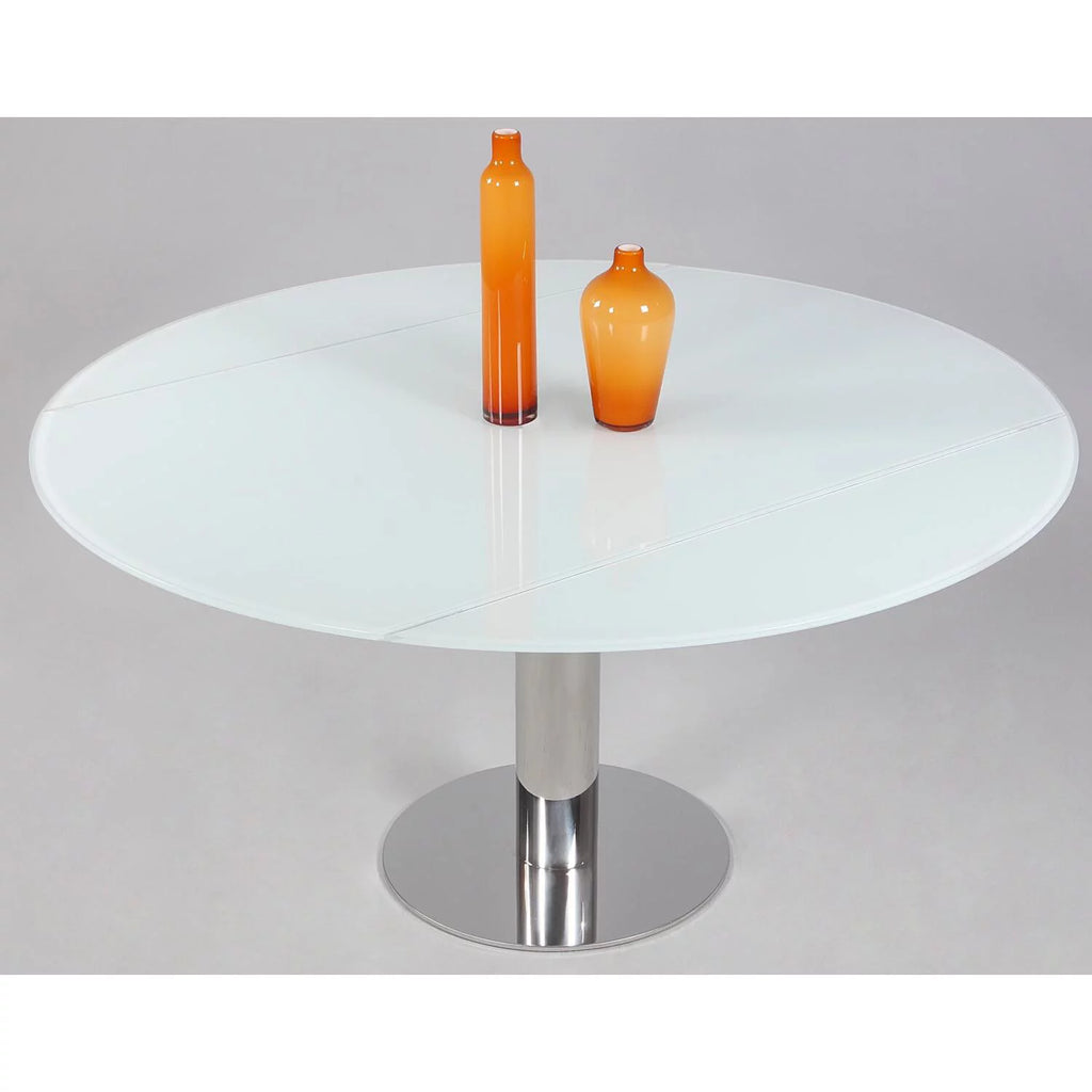 Contemporary White Glass Dining Table P623