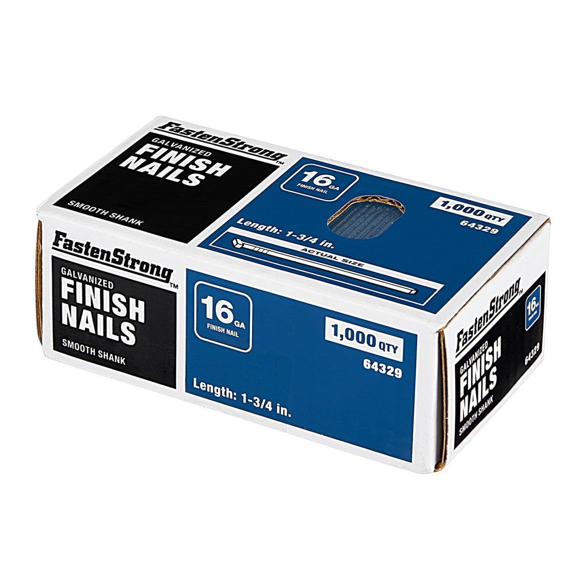 1-3/4 in. 16 GA Galvanized Finish Nails, 1000 Piece E2712