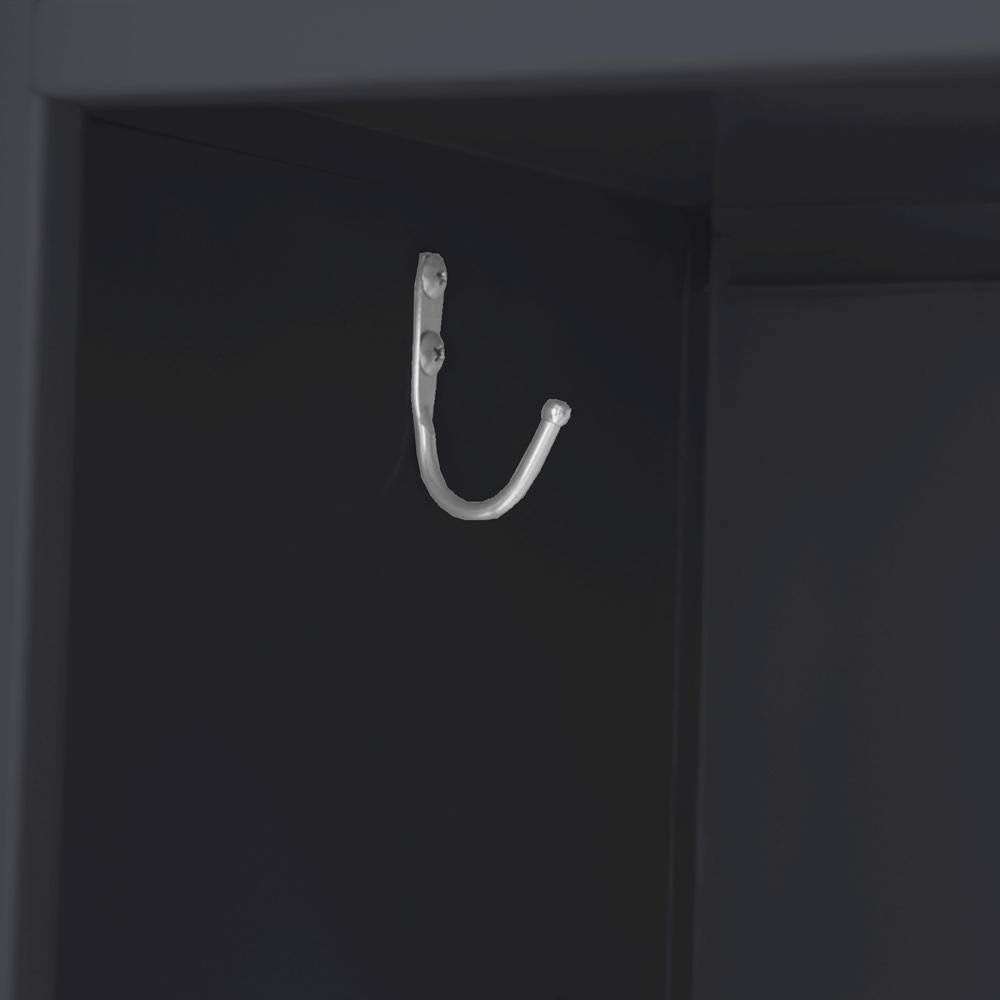 2-Tier Welded Steel Black Storage Locker P122