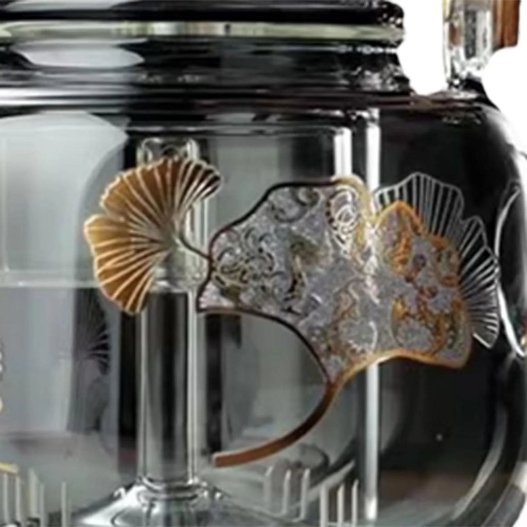 Glass Teapot Stovetop Safe 1000ml Hand Crafted Tea Kettle N806