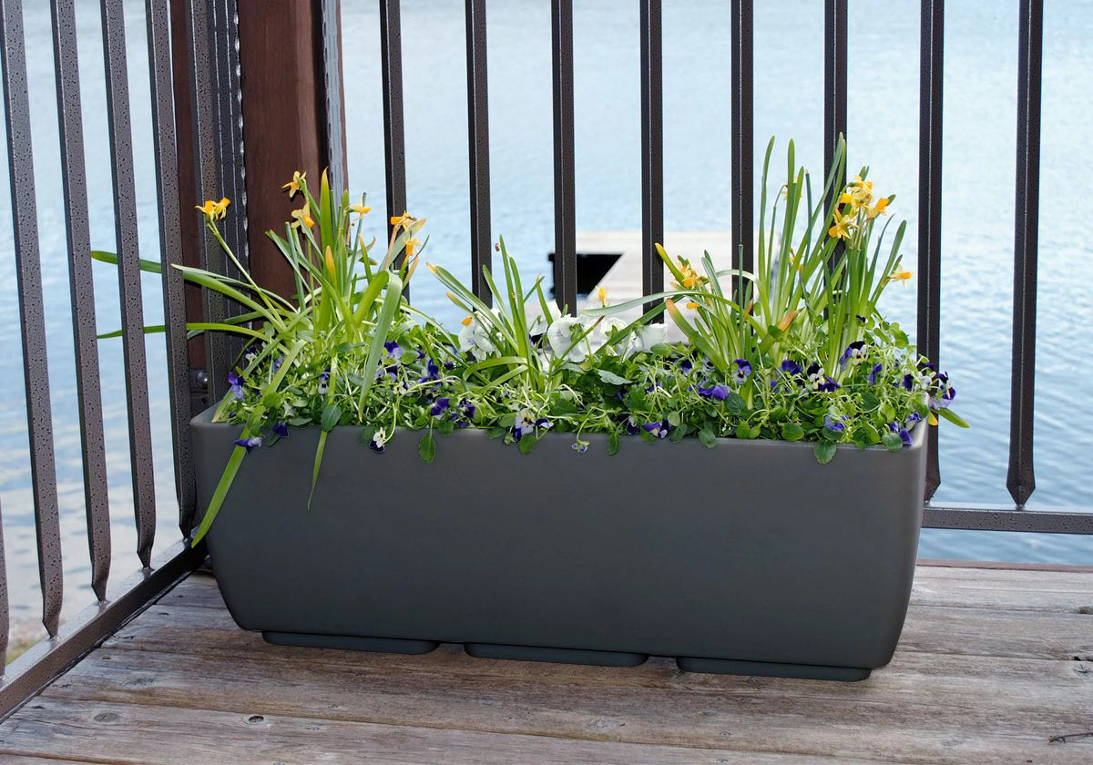 30 in. x 10 in. Graphite Planter H151306