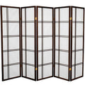 Walnut 5-Panel Room Divider C460