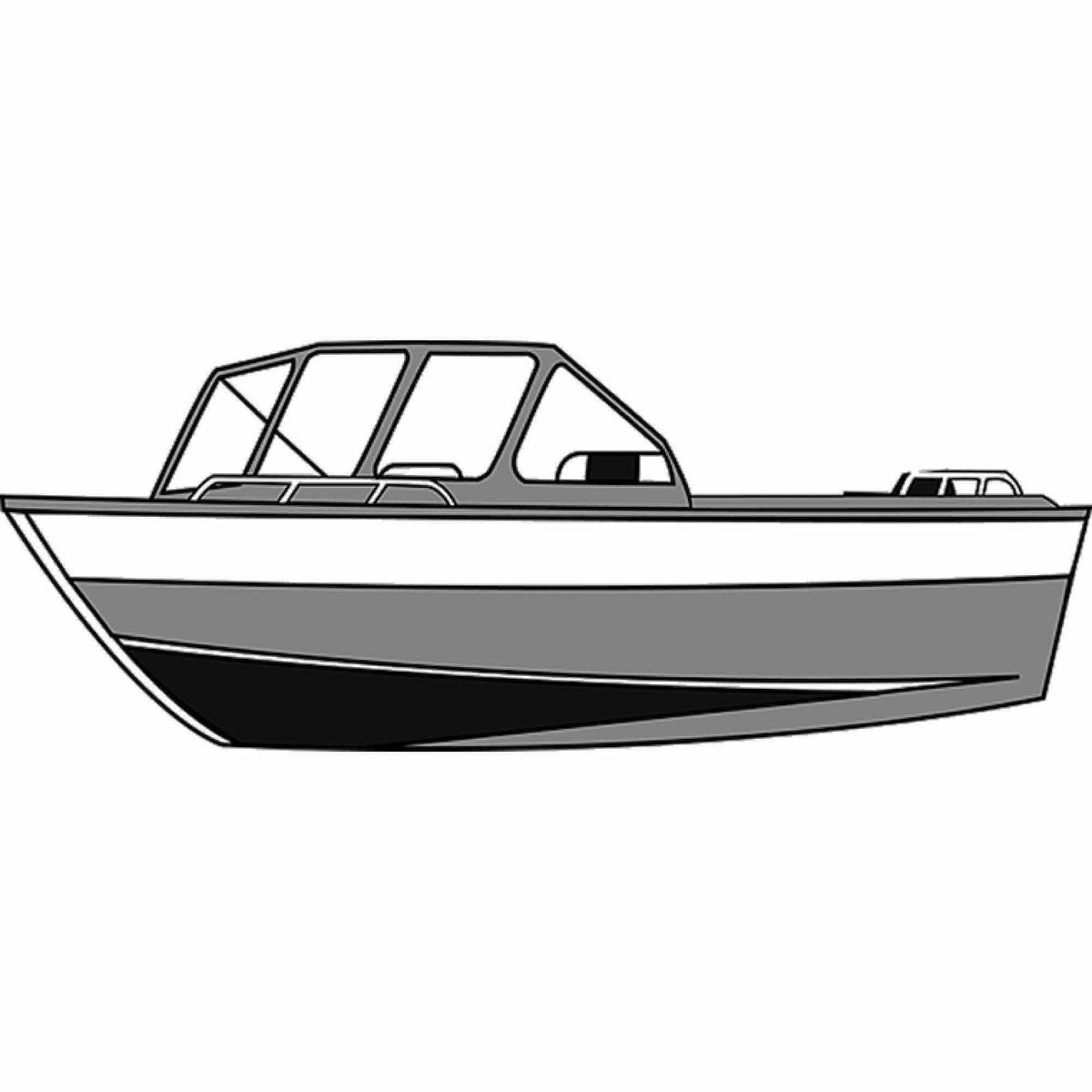Aluminum Fishing Boat with Forward High Windshield Cover S4381