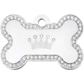 Dog Tag with Crown and Crystals J59350