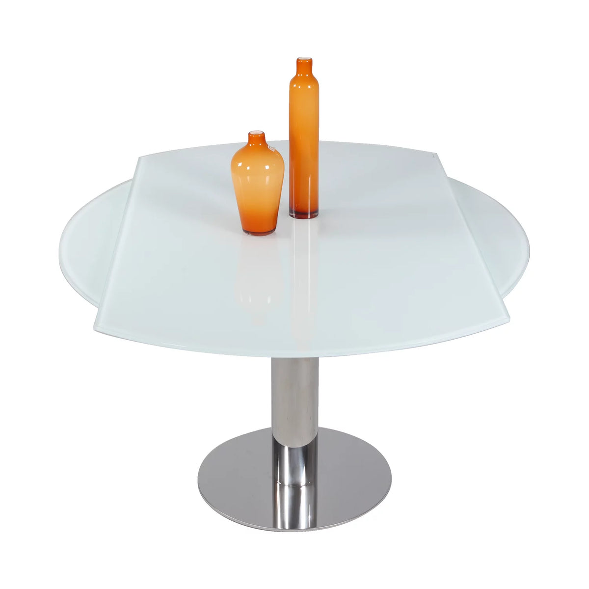 Contemporary White Glass Dining Table P623